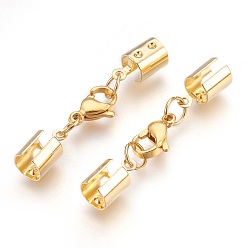 Золотой 304 нержавеющая сталь застежка когтя омара, с мозг заканчивается, золотые, 42 мм