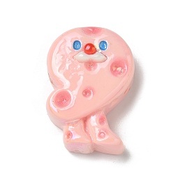 Number Гальваническая тема номера смоляные бусины, девять, 31x21.5x10.5 мм, отверстие : 1.8 мм