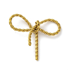 Золотой 304 подвески из нержавеющей стали, витой бантом, золотые, 30x33.5x8 мм, отверстие : 13x9.5 мм
