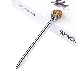 Пейзажный Джаспер Шариковая ручка с натуральным изображением яшмы, шариковая ручка из нержавеющей стали, офисные школьные принадлежности, 150 мм