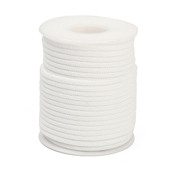 Белый Нейлоновые нити, Миланские шнуры / витые шнуры, белые, 3 мм, около 21.87 ярдов (20 м) / рулон