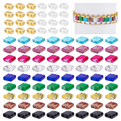 (52) Непрозрачная лаванда 240шт. 11 стили гальванически покрытые немагнитные синтетические гематитовые бусины и стеклянные бисерные бусины, наборы фурнитуры, разноцветные, 4.5x2x2.5 мм, отверстие : 1 мм