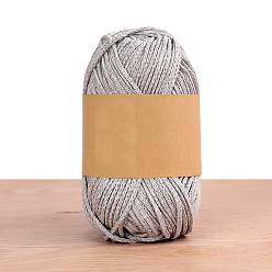 Серебро Хлопчатобумажные нити, для вязания крючком принадлежности, серебряные, 2 мм, около 92.96 ярдов (85 м) / моток