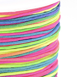 Colorful Nylon Thread, Chinese Knotting Cord, Colorful, 0.4mm, about 174.98 Yards(160m)/Roll
