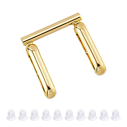 Золотой 1Преобразователь штифта из сплава PC в подвеску, конвертер броши в колье, 10 гайки ушные пластиковые, золотые, 16x15x5.5 мм