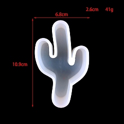 Кактус Пищевые силиконовые формы, формы помады, для украшения торта поделки, цвет шоколада, конфеты, УФ-смола и эпоксидная смола, белые, кактус, 68x109x26 мм