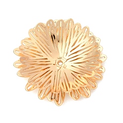 Золотой Шапочки и конусы для бусин, латунные, цветок, золотые, 23.5~24x4.5 мм, отверстие : 1 мм