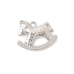 Платина Подвески из сплава , лошади прелести, без кадмия, без никеля и без свинца, платина, 15x17x4 мм, отверстие : 1.2 мм