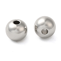 Платина Латунные бусины, без кадмия, без никеля и без свинца, круглые, платина, 6 мм, отверстие : 1.6 мм