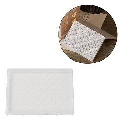 Rectangle Силиконовая форма, изготовление изделий из эпоксидной смолы, подсвечник, белые, прямоугольные, 101x140x9 мм