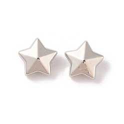 Платина CCB пластиковые шарики, звезда, платина, 13x13x7 мм, отверстие : 1 мм