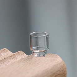 Clear Glass Cups Miniature Ornaments, Micro Landscape Garden Dollhouse Accessories, Pretending Prop Decorations, Clear, 15x17mm