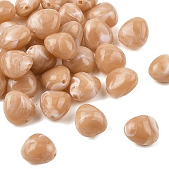 Перу Непрозрачные акриловые бусины, треугольные, T-пробурены, два тона, Перу, 23.5~24x21.5x15.5 мм, отверстие : 3 мм, 105 шт / 500 г.