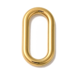 Настоящее золото 18K Ионное покрытие (ip) 304 соединительные кольца из нержавеющей стали, овальные, реальный 18 k позолоченный, 22x12x2.5 мм, внутренний диаметр: 17x6 мм