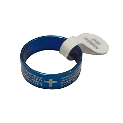 Синий Палец кольца из нержавеющей стали, Кольцевая форма, синие, внутренний диаметр: 17 мм