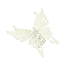 Белый Пластиковые зажимы когтя волос, аксессуары для волос для женщин и девочек, бабочка, белые, 105x100x45 мм