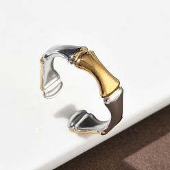 Золотой & Цвет Нержавеющей Стали 304 открытые кольца манжеты из нержавеющей стали, ионное покрытие (ip), золотые и нержавеющая сталь цвет, 5 мм, внутренний диаметр: 18 мм