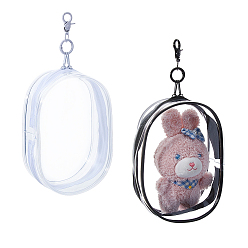 (52) Непрозрачная лаванда 2шт. 2 цвета прозрачные пластиковые пакеты для хранения с застежкой-молнией, прямоугольник с застежками, разноцветные, 17.3x6.5x12 см, 1 шт / цвет