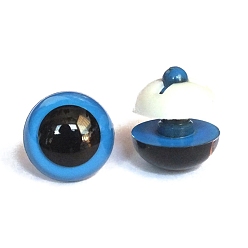 Темно-Голубой Abs пластиковые глаза куклы, Чучела игрушечных глаз, безопасные глаза, с распоркой, полукруглый, глубокое синее небо, 18 мм