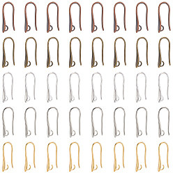 (52) Непрозрачная лаванда 60 шт 5 цвета латунные крючки для серег для дизайна серег, провод уха, без свинца и без кадмия, разноцветные, 20.5x8.5x2.5 мм, отверстие : 2 мм, 18 датчик, штифты : 1 мм, 12 шт / цвет