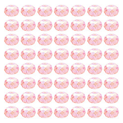 Pink 200 шт. Гальванические стеклянные бусины, рондель, граненые, AB цвет, розовые, 7.5~8x5.5~6 мм, отверстие : 1.5 мм