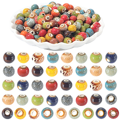 (52) Непрозрачная лаванда 180шт. печатные фарфоровые бусины, круглые, разноцветные, 8 мм, отверстие : 2.8 мм