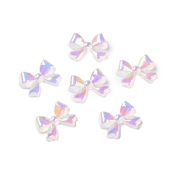 Bowknot UV Plating Acrylic Cabochons, Iridescent, Bowknot, 7x10x3mm