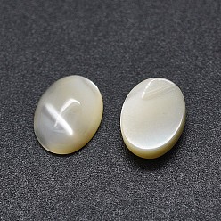 Белый Оболочки кабошонов, овальные, белые, 8x6x2.5 мм