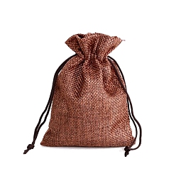 Сиена Прямоугольные мешки для хранения из полиэстера, мешочки для упаковки на шнурке, цвет охры, 18x13 см