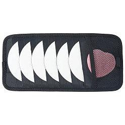 Черный Полиэстеровые чехлы для хранения компакт-дисков, органайзер для автомобильного солнцезащитного козырька, прямоугольные, чёрные, 320x153x5 мм