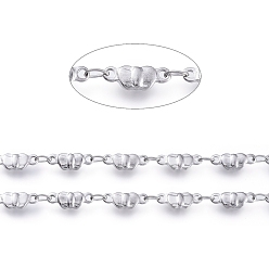 Stainless Steel Color Tarnish Resistant 304 Stainless Steel Link Chains, Soldered, with Spool, Butterfly, Stainless Steel Color, Oval Link: 3.5x2x0.3mm, Butterfly: 9.5x3.5x2mm, about 16.4 Feet(5m)/roll