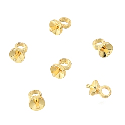 Золотой Латунный кубок жемчужный колышек, за половину пробурено бисера, долговечный, стойки покрытие, золотые, 5x3x3 мм, отверстие : 1.4 мм, штифты : 0.9 мм