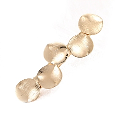 Плоский Круглый Металлические заколки для волос из кожи аллигатора, аксессуары для волос для женщин и девочек, золотые, плоско-круглые, 70 мм