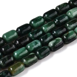 Fuchsite Бусины из натурального фуксита, колонка, 9~9.5x6~6.5 мм, отверстие : 0.9~1 мм, около 20~21 шт / нитка, 7.28~7.6'' (18.5~19 см)
