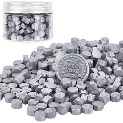 Silver Sealing Wax Particles, for Retro Seal Stamp, Octagon, Silver, 9mm, 300pcs