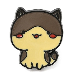 Squirrel Броши из черного сплава с эмалью, кофе, белка, 24.5x21 мм