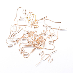 Light Gold Железные крючки для сережек, золотой свет, 19x13 мм , штифт: 0.8 мм