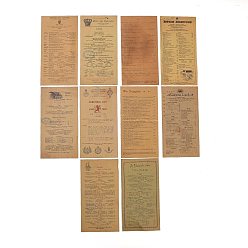 Others Scrapbook Kraft Paper Pad, for DIY Album Scrapbook, Greeting Card, Background Paper, Diary Decorative, Collection Of Tickets, 16x8.4cm, 60pcs/bag