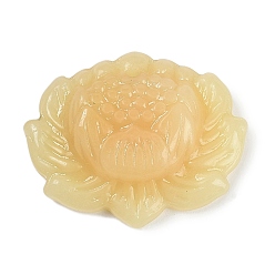 Светло-хаки Стеклянные подвески, лотоса прелести, светлый хаки, 22x27x6 мм, отверстие : 1.4 мм