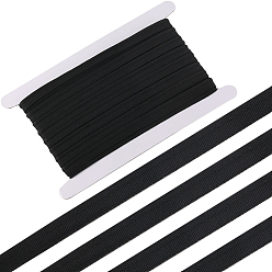 Черный 10 ленты из полиэстера в ярдах, для аксессуаров для одежды, чёрные, 3/8 дюйм (11 мм)