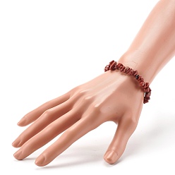 Red Jasper Natural Red Jasper Chip Beads Stretch Bracelets for Children, Inner Diameter: 1-7/8 inch(4.8~5.1cm)