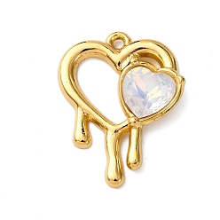 Белый 304 подвески из нержавеющей стали, сердце, cmолой, вакуумное покрытие pvd, реальный 18 k позолоченный, белые, 25.5x20x5 мм, отверстие : 1.8 мм