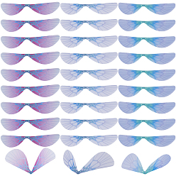 (52) Непрозрачная лаванда 180шт 3 цвета волокна тюль украшения аксессуары, поделка крыла стрекозы из органзы, разноцветные, 22x85 мм, 60 шт / цвет