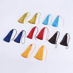 Mixed Color Nylon Thread Tassel Big Pendant Decorations, Mixed Color, 95x10mm