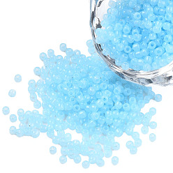 (1143) Translucent Aqua Blue Тохо 11/0 круглые бусины, японский бисер, (1143) полупрозрачный голубой, 2.2 мм, отверстие : 0.8 мм, Около 50000 шт / фунт