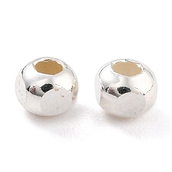 Silver 925 Sterling Silver Beads, Faceted(4 Facets) Round, Silver, 3mm, Hole: 2mm, 200pcs/10g.