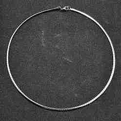 Нержавеющая Сталь Цвет Не тускнеющие 304 ожерелья из нержавеющей стали, с омаром застежками, цвет нержавеющей стали, 17.7 дюйм (45 см)