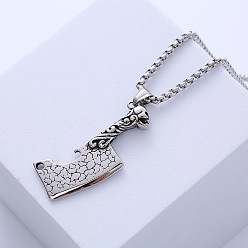 Нержавеющая Сталь Цвет Креативный стиль вестерн 304 ожерелья с подвеской в виде ножа из нержавеющей стали, панк личность хипстер ожерелье открывалка для пива для мужчин, цвет нержавеющей стали