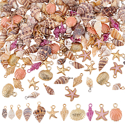 Mixed Shapes 160 шт 11 стили подвески из сплава, золотые, разнообразные, 11~20x5.5~16.5x3~9 мм, отверстие : 1.6~3 мм, 160 шт / комплект