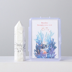 Говлит Point Tower палочки из натурального говлита с целебным камнем, для рейки чакра медитативная терапия decos, шестигранные призмы, 50 мм